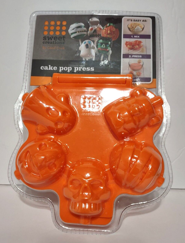 NEW Cake Pop Presses Halloween Ghost Pumpkin Skull Mummy Frankenstein Fun Party gallery