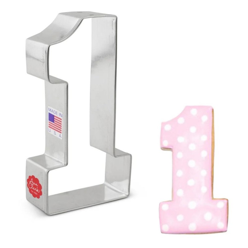 Number 1 Cookie Cutter Ann Clark Metal Baking Tool Birthday Parties, Crafts