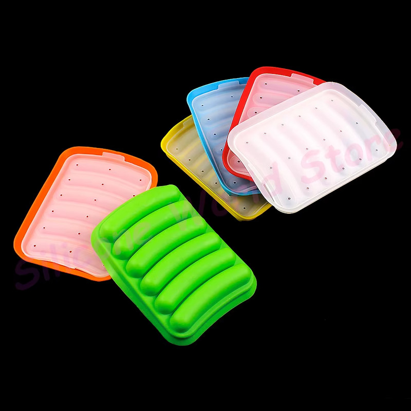 Silicone Sausage Mold with Lid DIY Hot Dog Ham Maker Baby Food Baking Tool gallery
