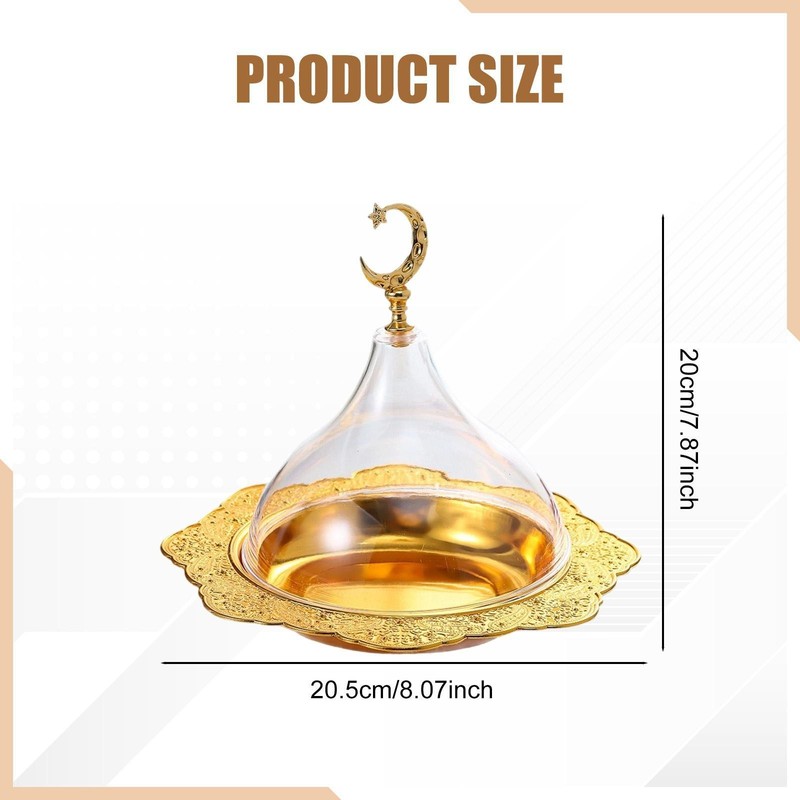 Cake Plate with Lid Snack Plate Multipurpose Home Decor Fruit Tray Small for gallery