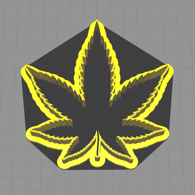 Marijuana Cannabis Leaf Shaped Cookie Cutter