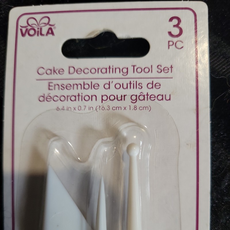 Voila Cake Decorating Tool Set 3 Pc Ball Pen Knife Needle gallery