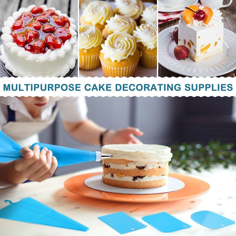 E-far Piping Bags and Tips Set, Cake Decorating Kit Baking Stainless Steel gallery