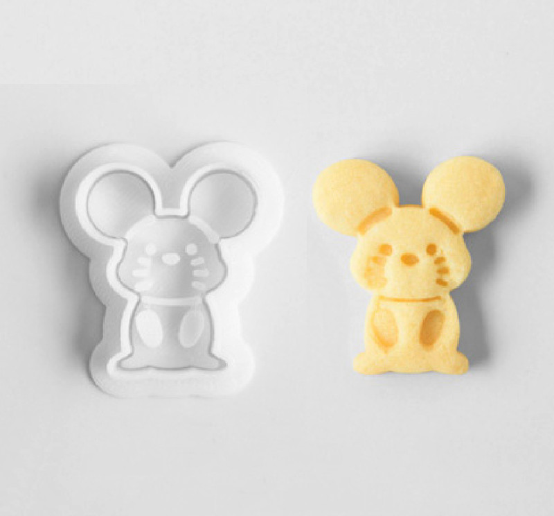 Mouse Mice 3D Cookie Cutter and Embosser 3cm – Baking Stamp Fondant
