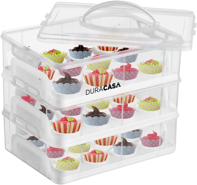 Cupcake Carrier, Cupcake Holder | Premium Upgraded Model Holds Cupcakes Steadier gallery