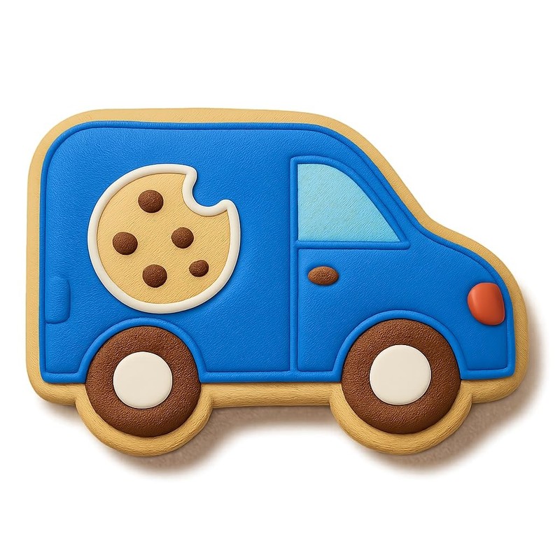 Compact Cookie Van Cutter & Stamp - 4x2.5" Fun Creative Baking Tool gallery