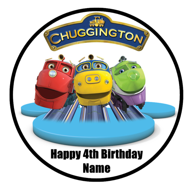 Chuggington Edible Wafer Cake Topper Birthday Cake Train Decorations (3 Sizes)