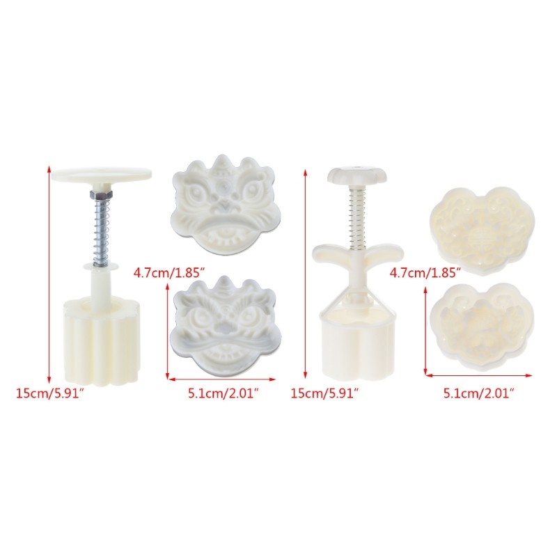 Lion/Latchs Shape Moon Cake Mold Cookie Stamps Hand Press Cookie Dessert Cutters gallery