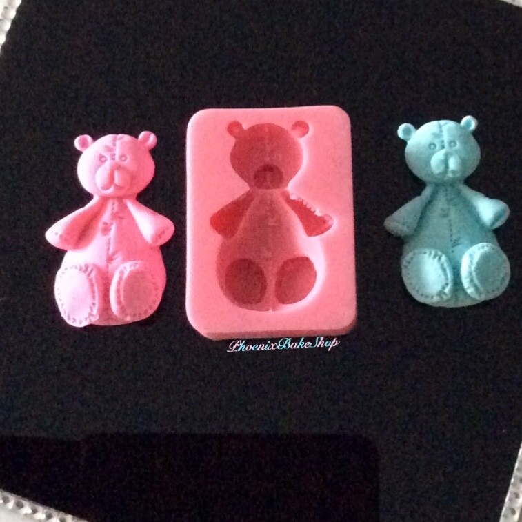 TEDDY BEAR Silicone Cake Decorating Mould Art  gallery