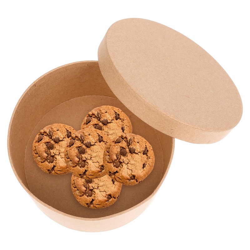 1 Set Round Kraft Paper Box Cookie Paper Container Cake Container Cupcake Box gallery