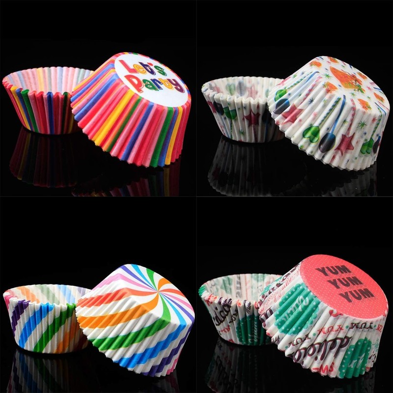1000 Pack Paper Baking Cups Cupcake Liners Muffin Liner - Assorted 10 Styles gallery