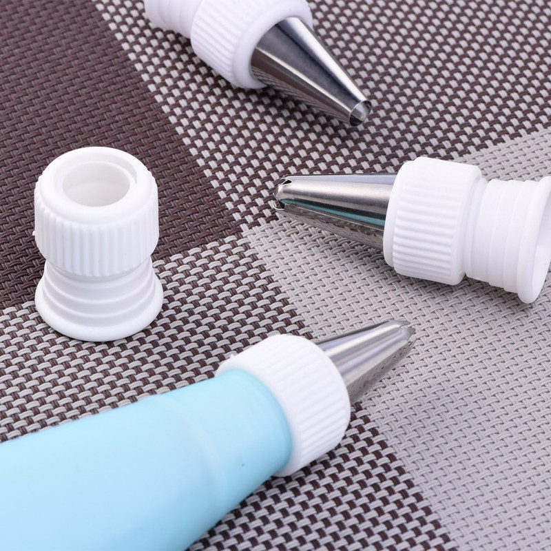 12 Pieces Coupler Piping Bag Plastic Standard Couplers Cake Decorating Pipe Tip gallery