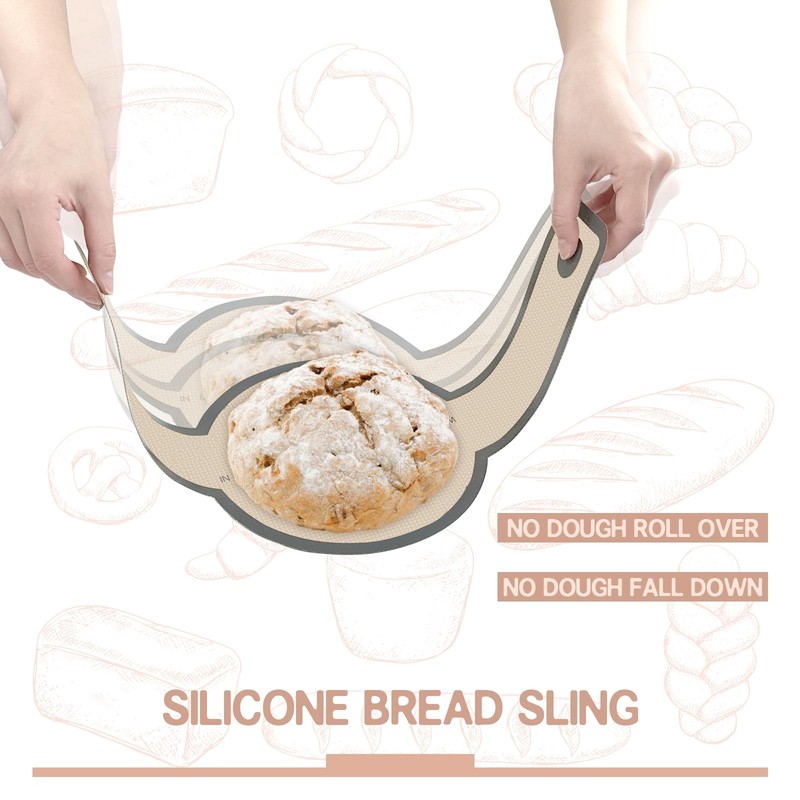 Koolstuffs Silicone Bread Sling Oval and Round, 2 PCS Gray gallery