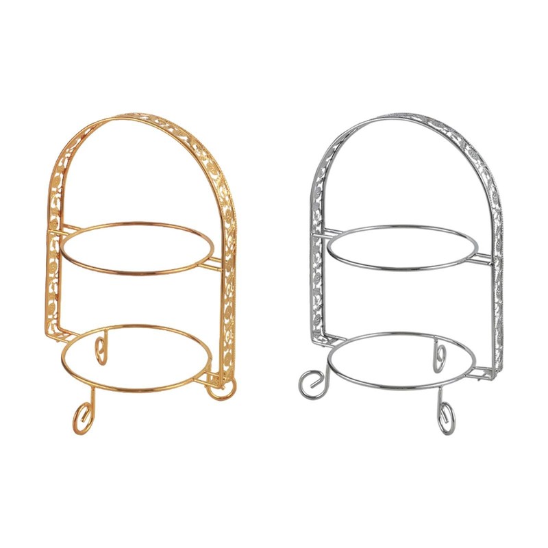 Double Layers Dessert Serving Stand Multifunctional Fruit Plate Display Rack gallery