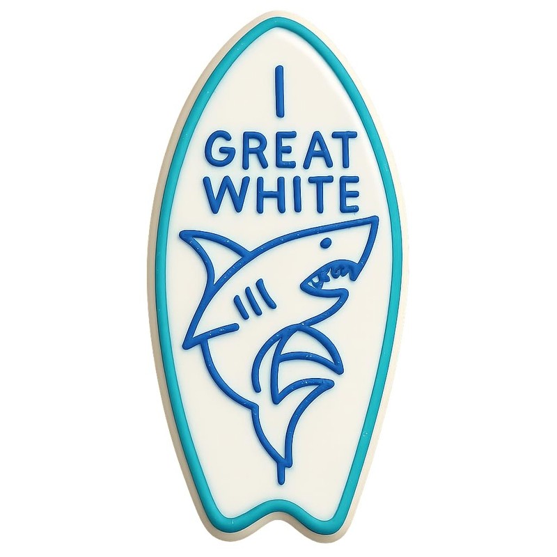 Great White Bite Surfboard Cookie Cutter & Stamp, Fondant & Clay - 2.1x4" gallery
