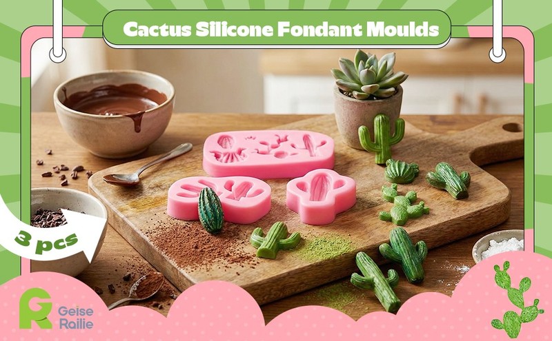 3 Pack Cherry and Bow Silicone Mold Set Fondant Chocolate Candy Mold for gallery