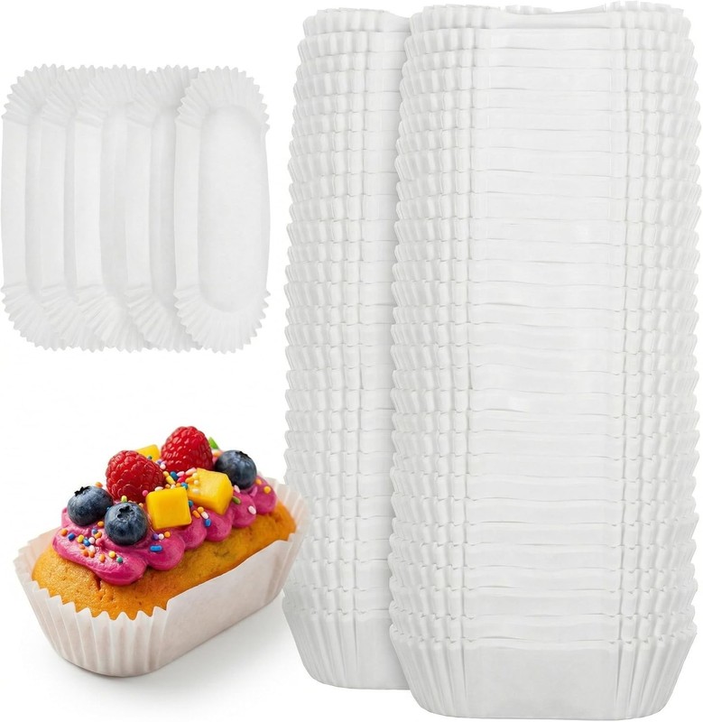 1000pcs Oval Paper Baking Cups, Safe Grease Proof Paper Tray High Temperature