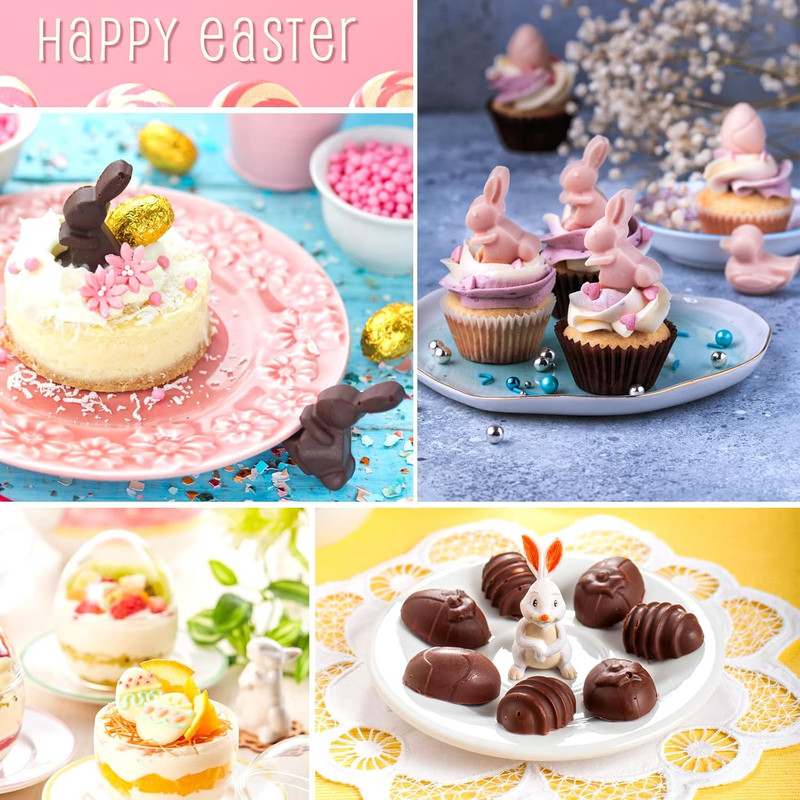 Easter Egg Silicone Mold for Chocolate 5 Packs Egg Shaped Mold Baking Pan for Ea gallery