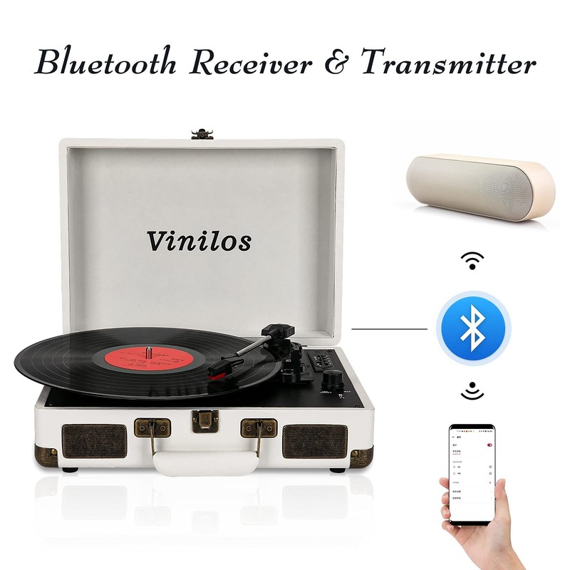 Vinyl Record Player Bluetooth And Built-In Speakers 3-Speed Portable Turntable gallery