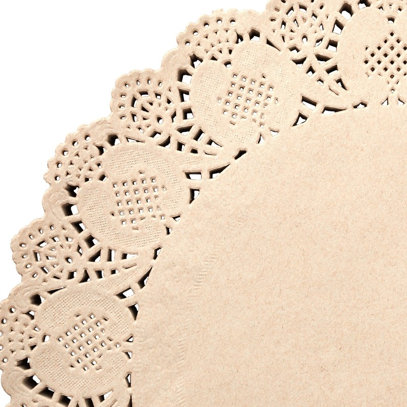 Juvale Paper Placemats - 12-Inch Round, Brown, 250 Count - 12-Inch, Brown gallery