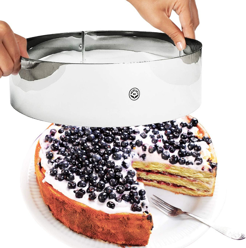 Newlineny Stainless Steel Cake Mousse Rings for Creating round Appetizers, Molde gallery