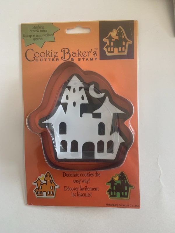 Cookie Bakers Cutter & Stamp HAUNTED HOUSE W/ CRESCENT MOON #CB11196