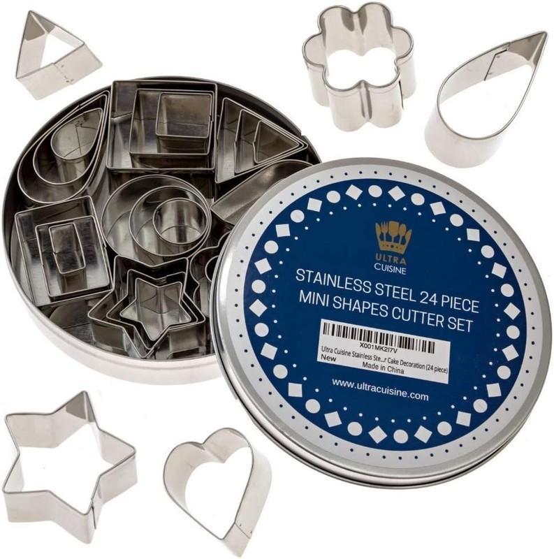 24pcs Mini Cookie Cutter Shapes Set - 100% Stainless Steel Small Molds To Cut... gallery