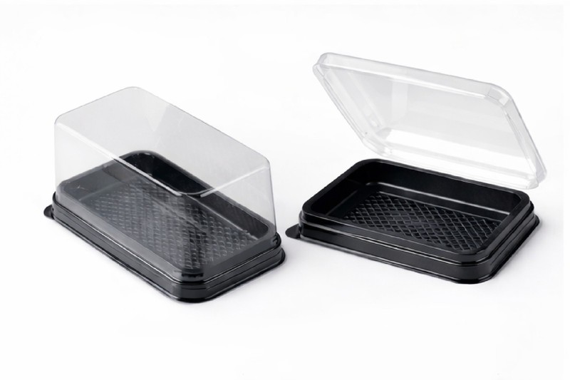 50 PCS BlackLux PET Cake Box XY-185 gallery