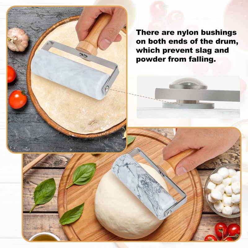 Smooth Surface Marble Rolling Pins for Baking,Dough Roller with T-Type,Pastry... gallery