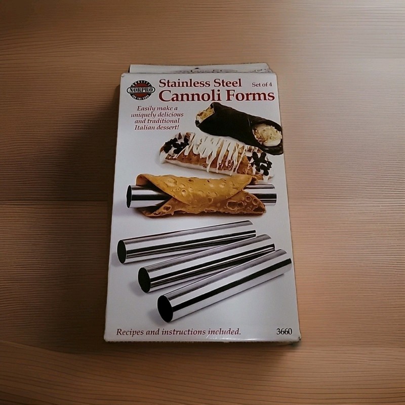 Norpro 3660 Stainless Steel Cannoli Form 4 Pack Pastry Mascarpone Tubes 5.75”