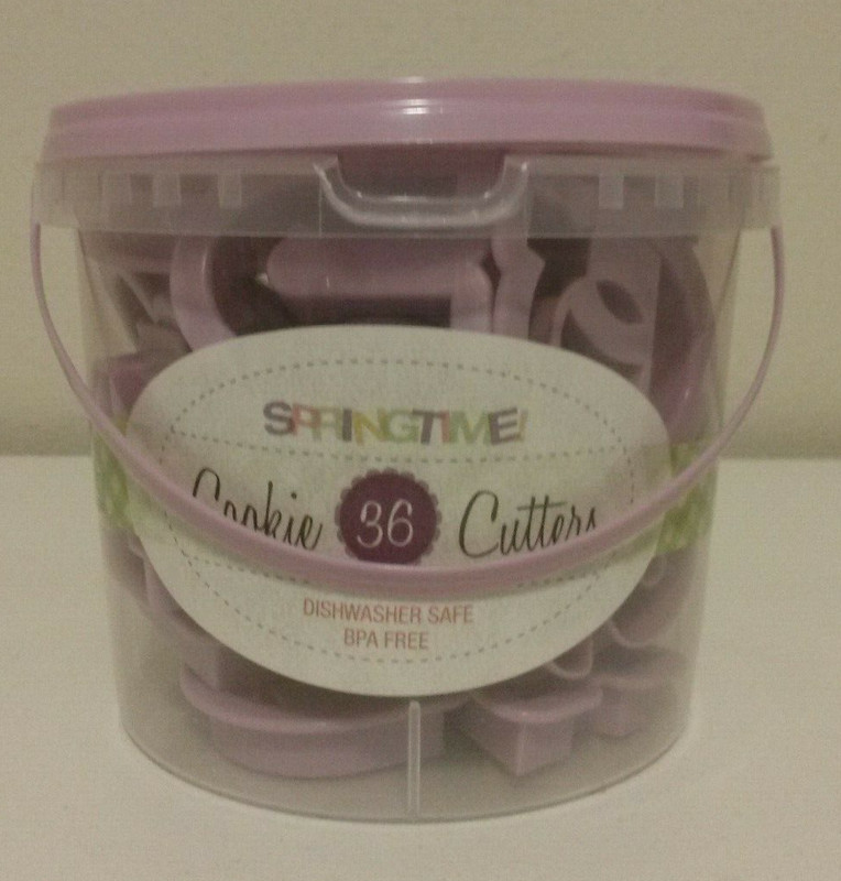 Springtime Purple Mini Letters & Numbers Set Of 36 Cookie Cutters