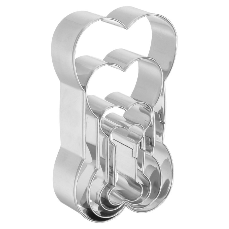 Dog Bone Cookie Cutter Set Assorted Sizes Stainless Steel Homemade Treats Cutter