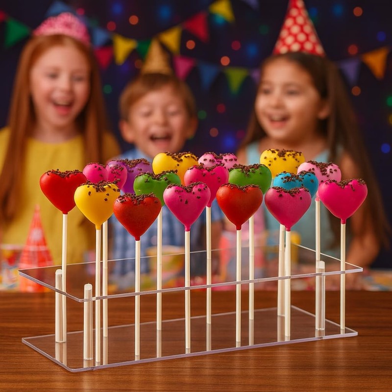 21 Holes Acrylic Lollipop Display Cake Pop Stand for Weddings, Baby Showers gallery