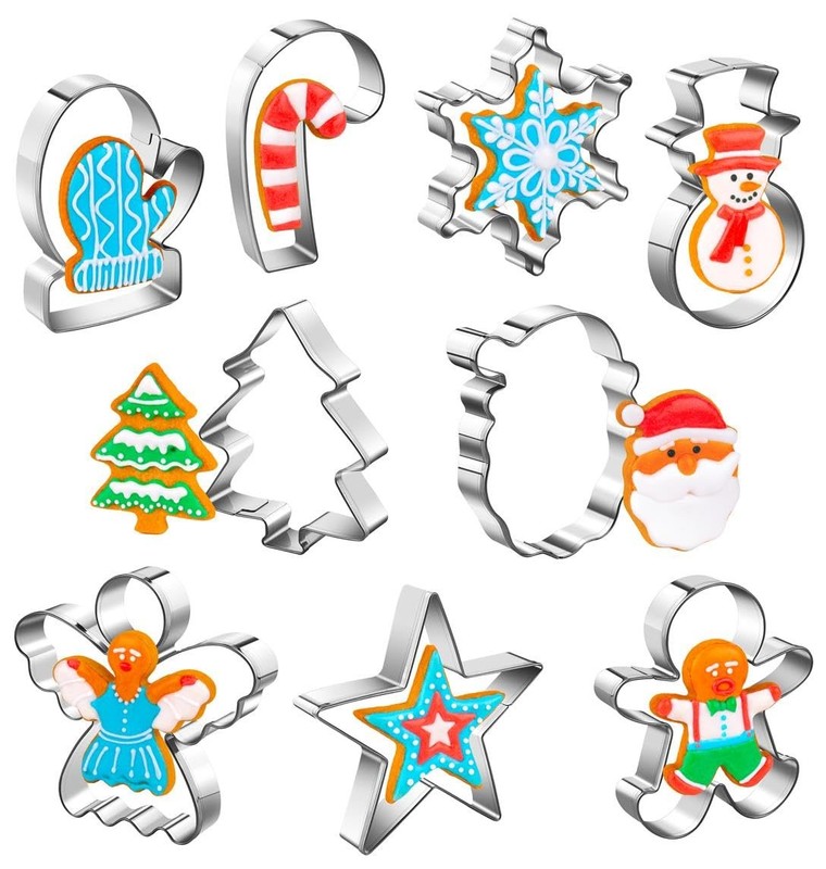 Christmas Cookie Cutters Set of 9 Pieces, Wmtidene Cookie Cutters Shapes for …