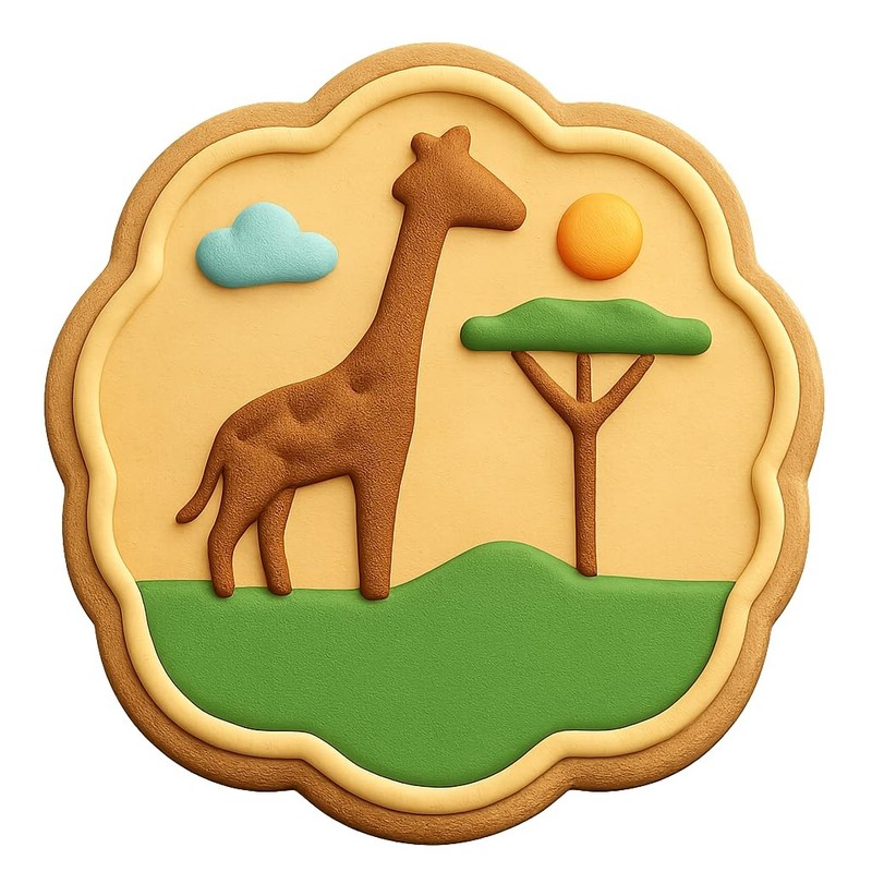 Giraffe in the Wild Cookie Cutter & Stamp – 4×4 Fun Kitchen Baking