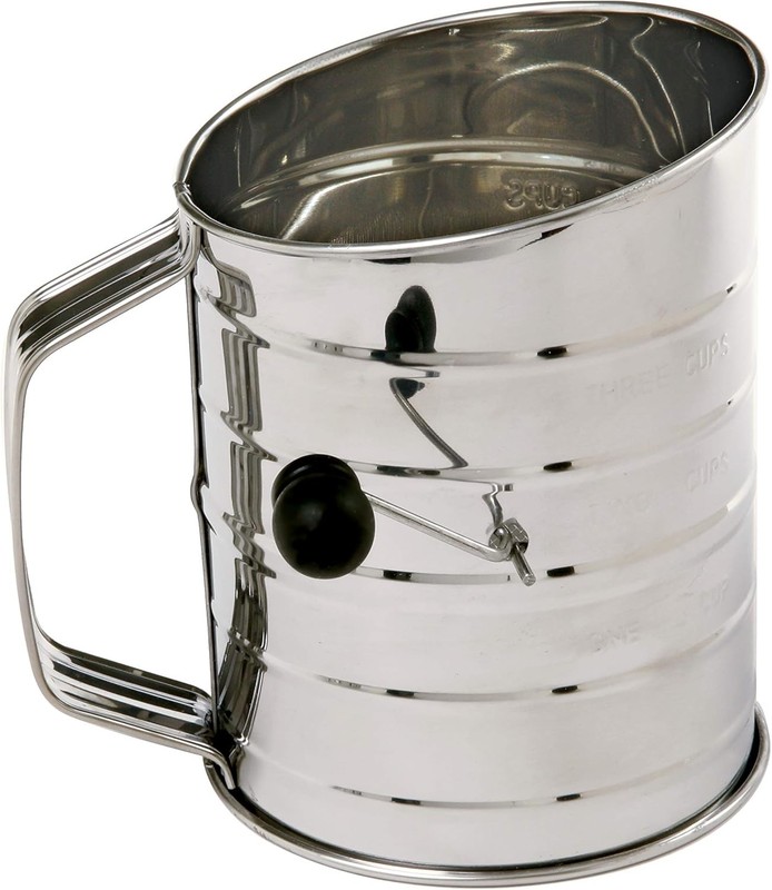 Norpro 3-Cup Stainless Steel Rotary Hand Crank Flour Sifter