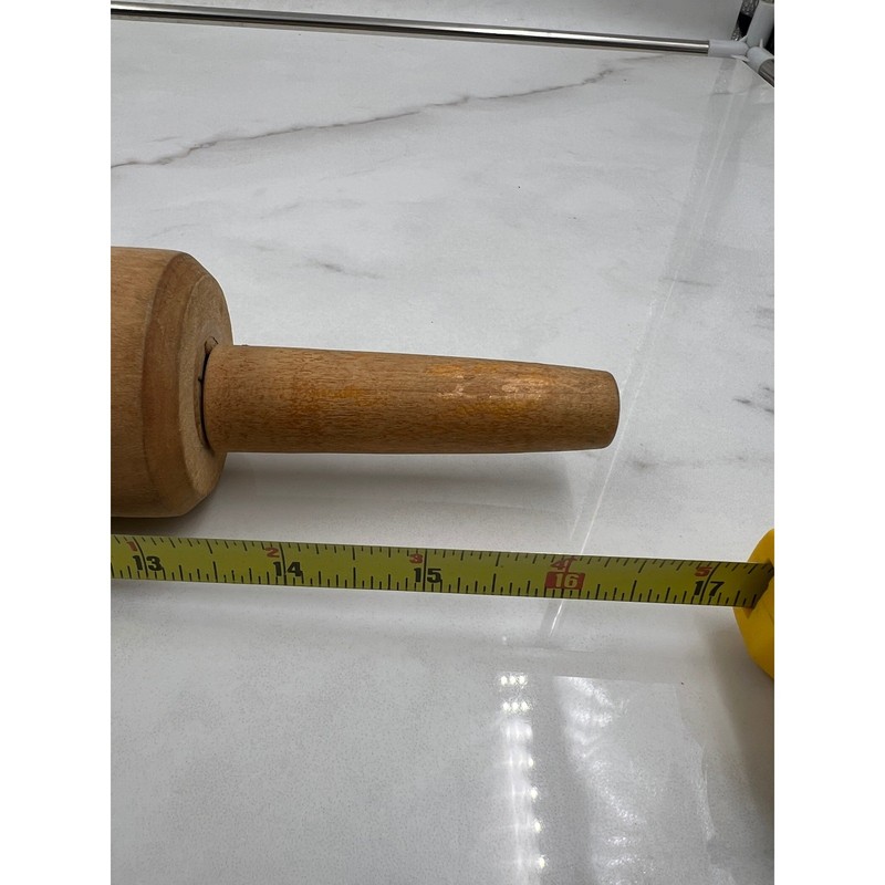 Vintage Wooden Rolling Pin 17 Inch Classic Farmhouse Kitchen Baking Tool Wood gallery