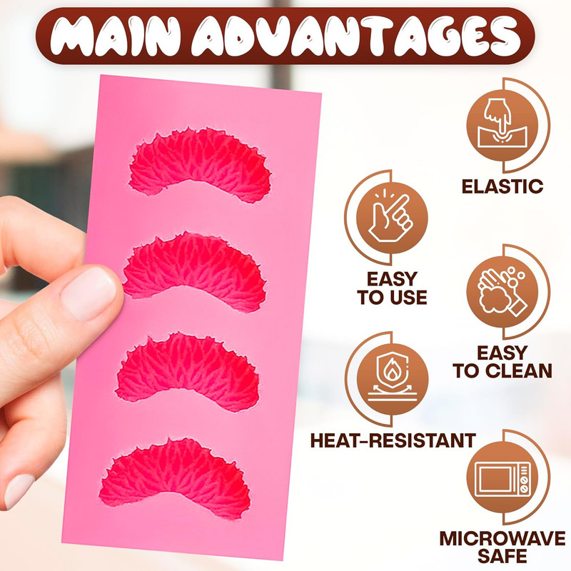 5 Pcs Fruit Molds Silicone - Mini 1 Inch Silicone Gummy Molds with 5 Realistic 3 gallery