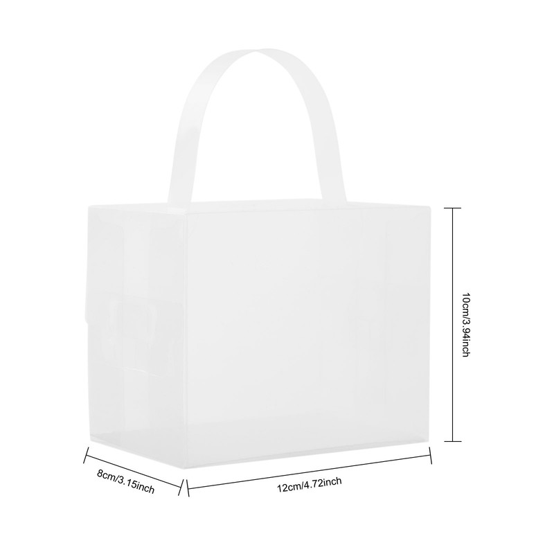 50 Pcs Clear Cake Boxes Plastic Cake Carrier with Lid and Handle for Wedding gallery