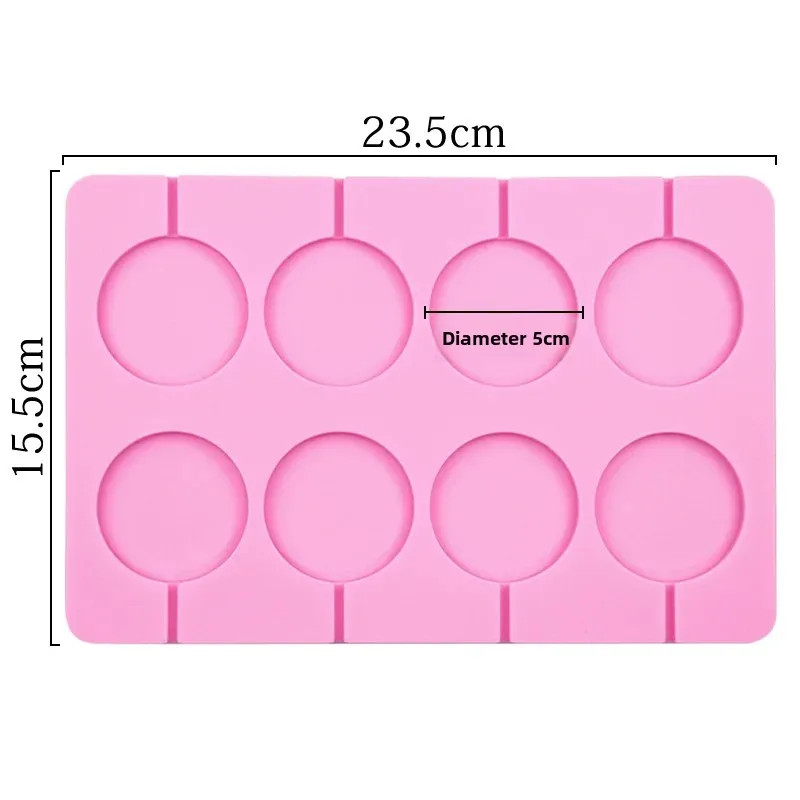 5Cm Large round Silicone Lollipop Molds Chocolate Candy Pop Fondant Mould Sugar gallery
