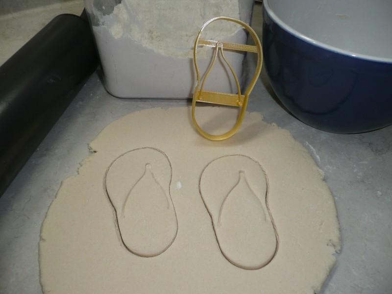 FLIPFLOP FLIP FLOP SANDAL SUMMER SHOE LEFT FOOT DETAILED COOKIE CUTTER PR4964 gallery