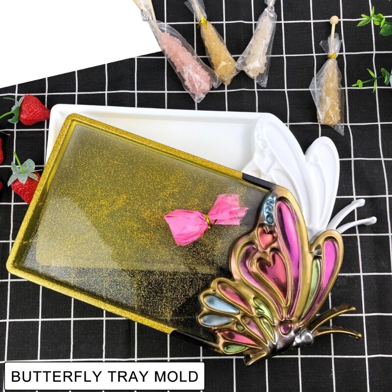 Versatile Silicone Butterfly Tray Mold Crystal Epoxy Resin Home Decoration Mould gallery