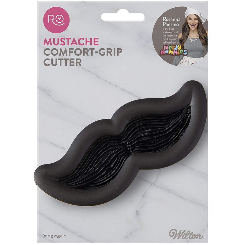 Wilton Mustache Cookie Cutter w/Comfort Gip New