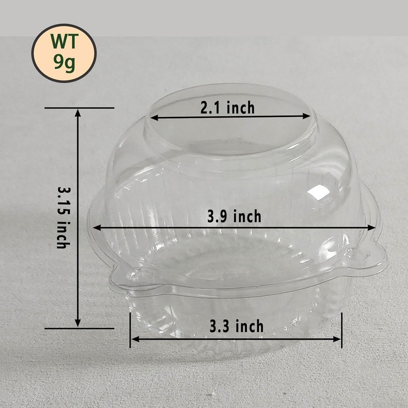 50 piece Muffin Containers Transparent Plastic Extra Large Muffin Boxes Muffin gallery