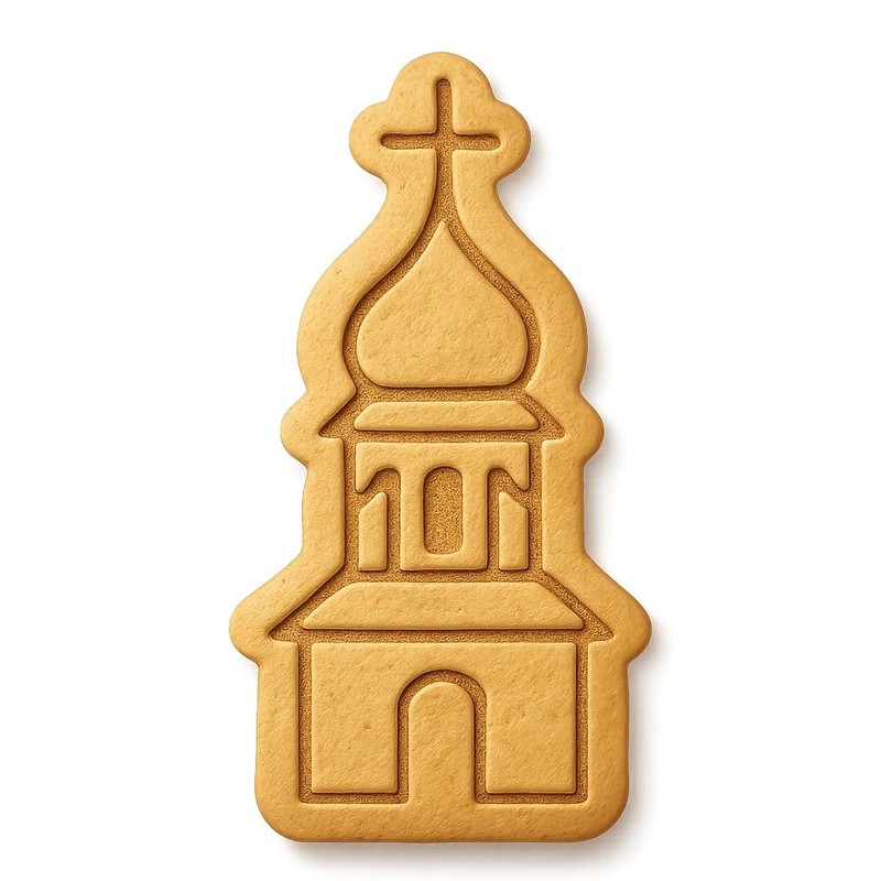 Traditional German Steeple Cookie Cutter & Stamp - 4x1.9 gallery
