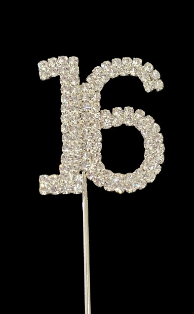 16th Birthday Cake Topper Crystal Diamante Number gallery