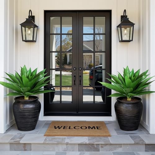 Fake Plants, 2 Pcs 28" Agave Artificial Plants Outdoor UV 28 Inches Green-1 gallery