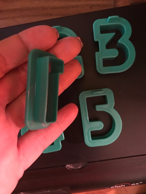 Cookie Biscuit Plastic Cutters Numbers 1 2 3 4 5 - SIZE 1.5” - Playdoh Use Too gallery
