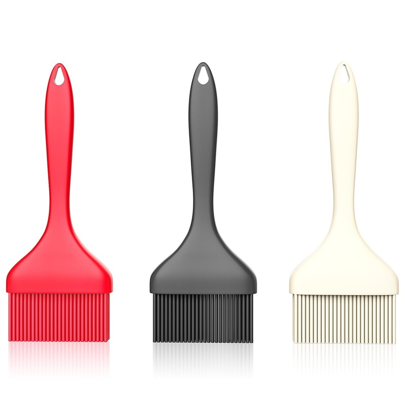 Large Silicone Basting Pastry Brush – 3.54inch 8.26×3.54in, red, black, white