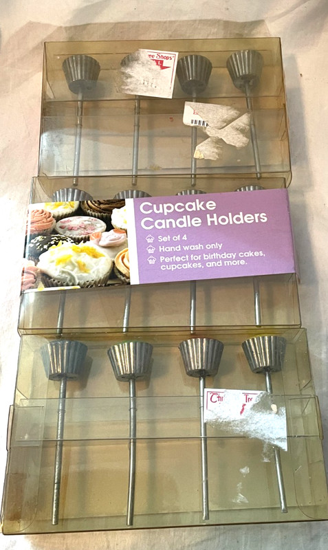 Cupcake Candle Holders Lot of 3 Total 12 Holders New gallery